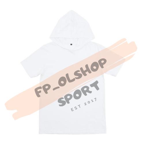 Gambar Kaos Hoodie Polos Lengan Pendek Baju Hoodie Pria Wanita Banyak Warna - Putih, KAOSHODI M dari FP OLSHOP SPORT undefined Tokopedia