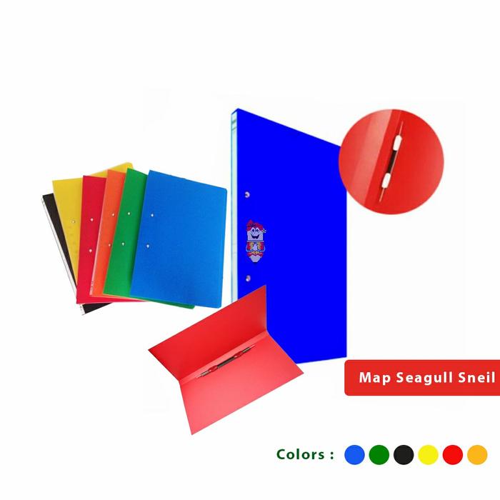 Gambar Map Plastik Sneil / spring file Seagull - Biru dari Bali Stationery undefined Tokopedia