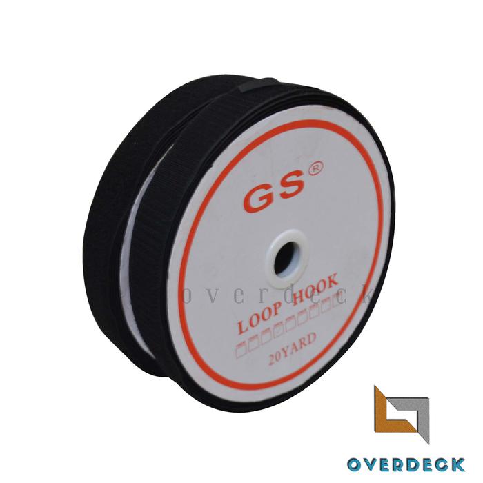 Gambar 1 SET VALCRO TAPE PEREPET-PEREKAT 2.5 CM - GS 25 HITAM dari Exo Aksesoris Tas undefined Tokopedia