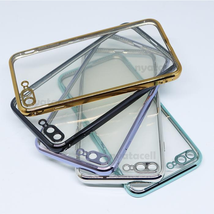 Gambar iPhone 6 6S 7 8 Plus 11 XS XR Pro Max SE 2020 Case Square List Chrome - 7 Plus 8 Plus, HIJAU dari NYATACELL undefined Tokopedia