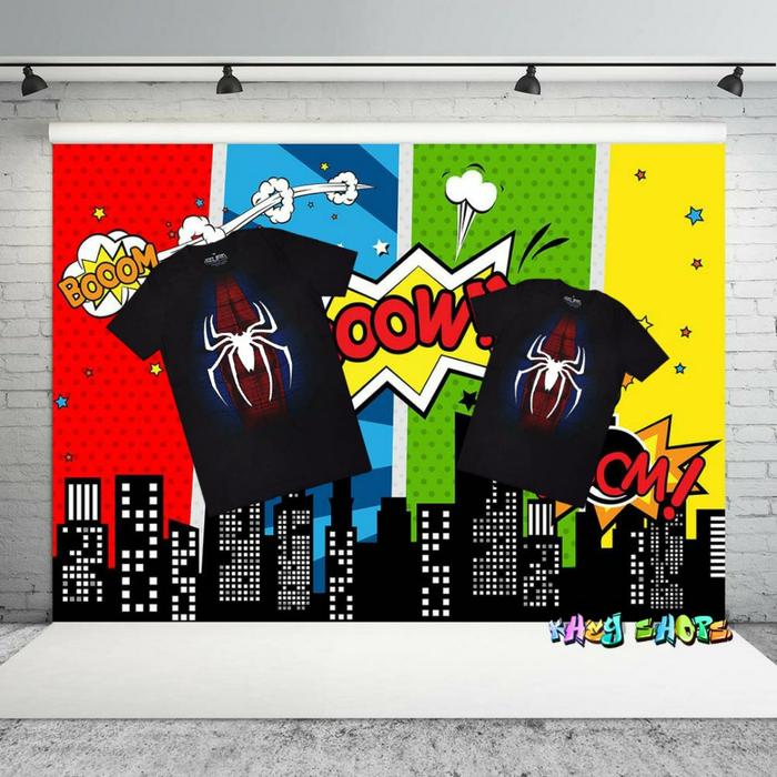 Gambar kaos azura glow in the dark ANAK ANAK SPIDERMAN LOGO 1 GLOW - HITAM - 1-2 tahun dari khey_shops undefined Tokopedia