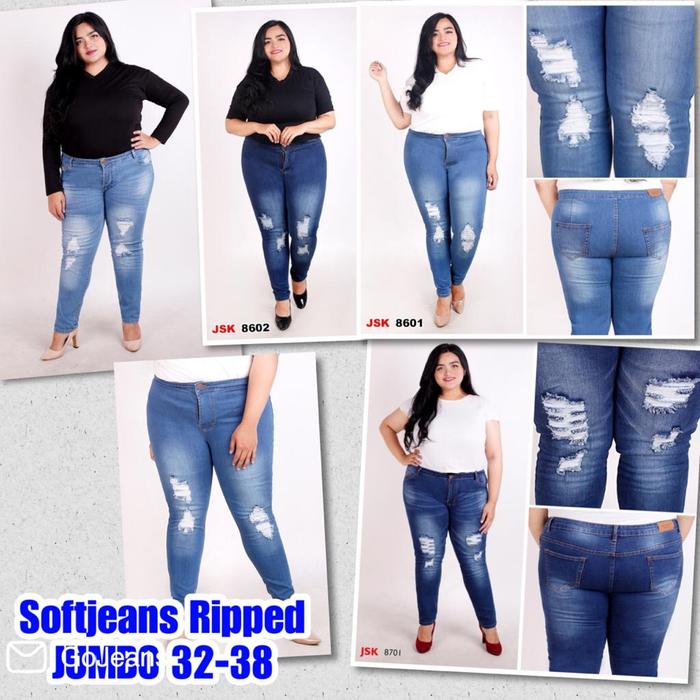 Gambar Celana Jeans Wanita / Celana Jeans Ripped Wanita JUMBO / Jeans Sobek - RANDOM, 32 dari Go-Jeans undefined Tokopedia