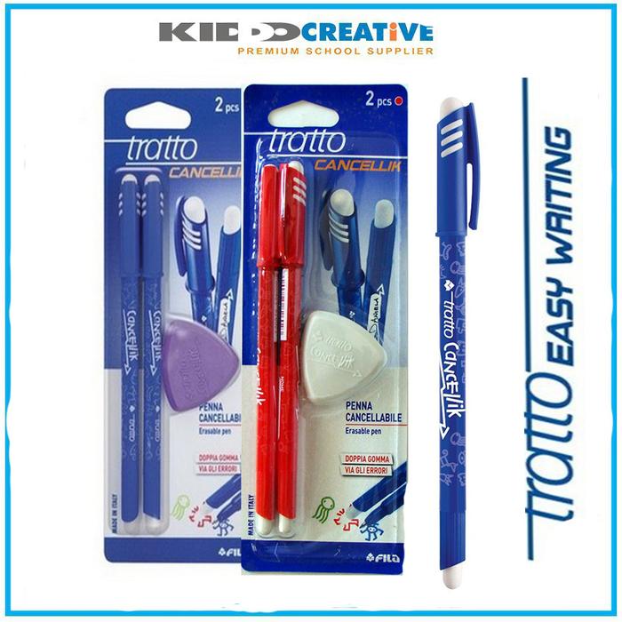 Gambar TRATTO CANCELLIK 2PCS + ERASER ( BLUE, RED, BLACK, GREEN ) - TRATTO dari KIDDO CREATIVE undefined Tokopedia