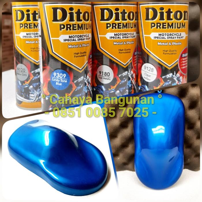 Gambar Paket Diton Premium Candy Tone Blue Biru 9309 Cat Semprot Pilox Pylox - 9180 SILVER MET dari CahayaBangunan undefined Tokopedia