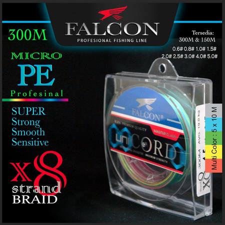 Gambar Senar PE FALCON Uni Cord X8 -300 meter - 1.0 dari Bos pancing undefined Tokopedia