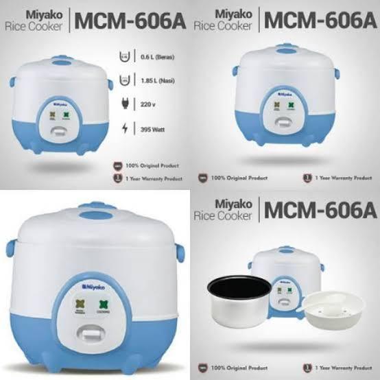 Gambar MAGIC COM MINI MIYAKO 0.6 LITER UNTUK 1-3 ORANG MCM 606A - Hijau dari Manto Elektronik undefined 3 Tokopedia