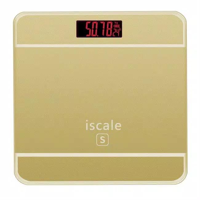 Gambar Timbangan Badan Digital Indikator Iscale S Kaca Scale 26×26 - Gold dari Cahaya Store.23 undefined Tokopedia