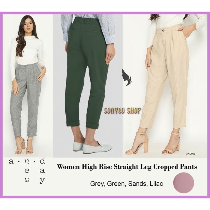 Straight Leg Cropped Pants 