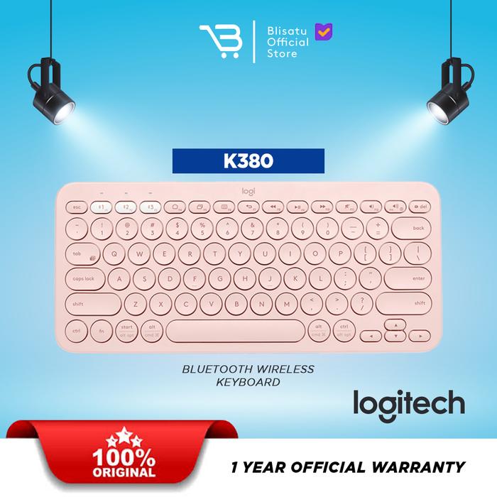 Gambar Logitech K380 Multi Device Bluetooth Keyboard - Biru - Merah Muda dari Blisatu.id undefined Tokopedia