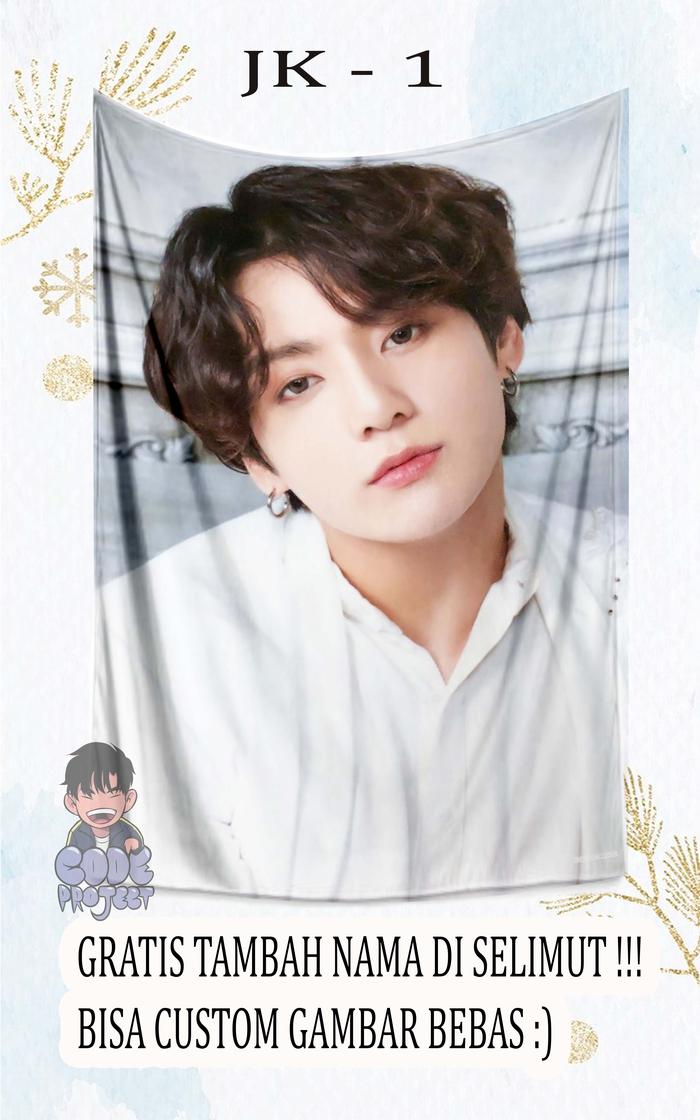 Gambar SELIMUT MEMBER BTS JUNGKOOK - selimut custom - jeon jungkook bts - JK - 1, KECIL 1m x 1.5m dari CodeProject_NEW undefined Tokopedia