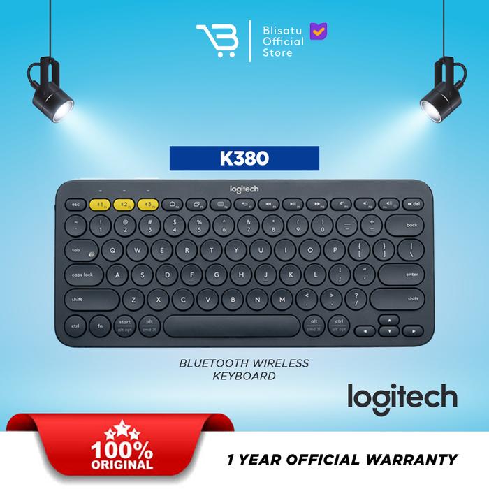 Gambar Logitech K380 Multi Device Bluetooth Keyboard - Biru - Hitam dari Blisatu.id undefined Tokopedia