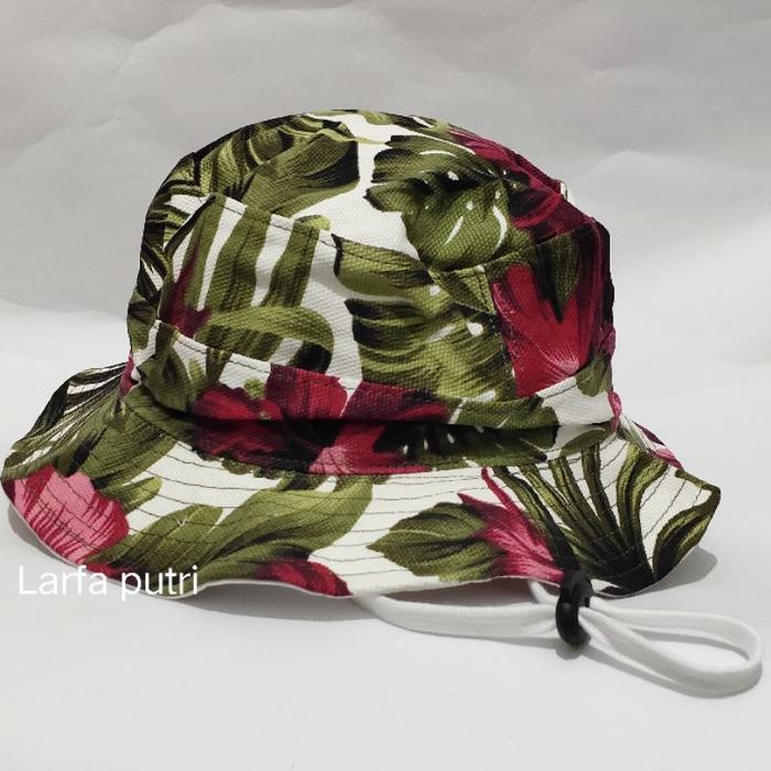 Gambar topi rimba anak karakter motif terbaru - bunga l dari Larfa putri undefined Tokopedia