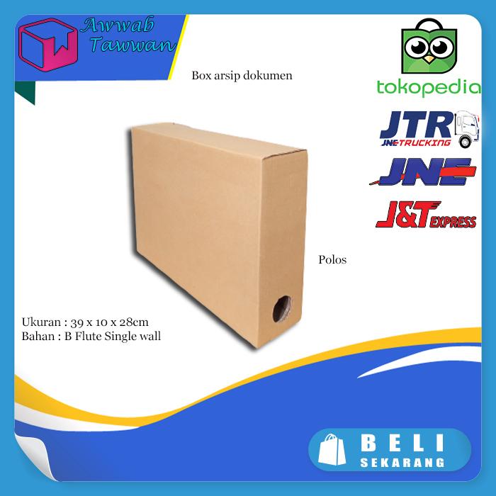 Gambar Box File Kardus Arsip Dokumen Organizer Kantor Instansi 39 x 10 x 28cm - cokelat polos dari Gumilang Raya Packaging undefined Tokopedia