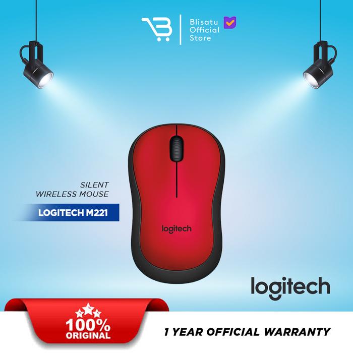 Gambar LOGITECH WIRELESS MOUSE M221 SILENT / MOUSE WIRELESS M 221 ORIGINAL - Merah dari Blisatu.id undefined Tokopedia