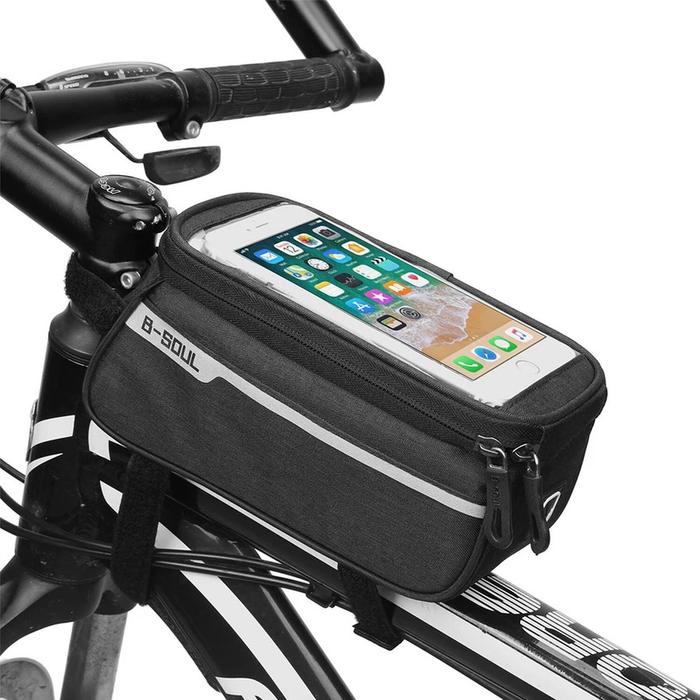 Gambar 2 in 1 Tas Sepeda Universal MTB + Phone Holder Waterproof Bicycle Bag - Hitam dari najah_online undefined Tokopedia
