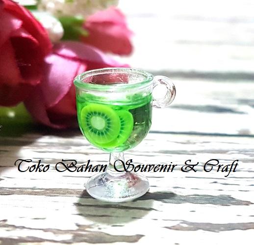 Gambar charm leontin gelas buah - hijau kiwi dari TOKO BAHAN SOUVENIR & CRAFT undefined Tokopedia