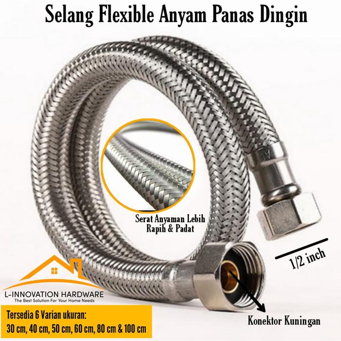 Promo HIGH QUALITY SELANG FLEXIBLE ANYAM STAINLES/SELANG WATER HEATER - 30  CM - Jakarta Barat - L-innovation Hardware | Tokopedia