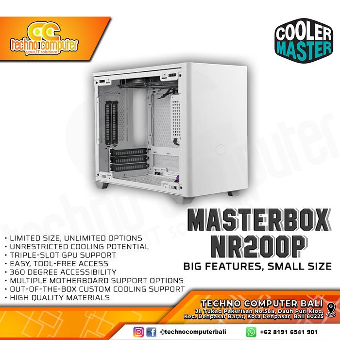 Gambar COOLERMASTER MASTERBOX NR200P - TEMPERED GLASS Mini itx GAMING CASE - Putih dari Techno Computer Bali undefined Tokopedia