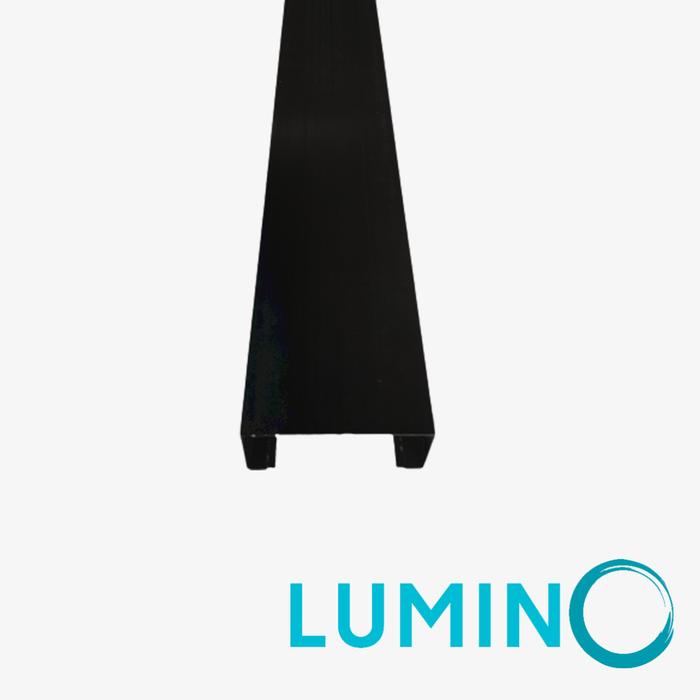 Gambar Aluminium Profile Open Back Polos Kusen 3 inch Lumino - BLACK dari Lumino Materials undefined Tokopedia