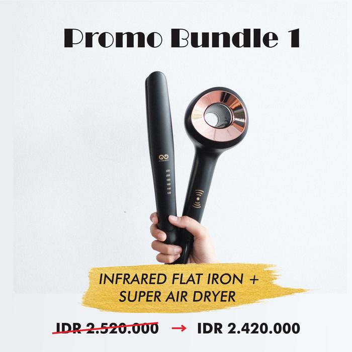 Gambar Promo Bundle Glamfinity Super Ionic Air Dryer - Flat Iron dari Glamfinity.id undefined Tokopedia