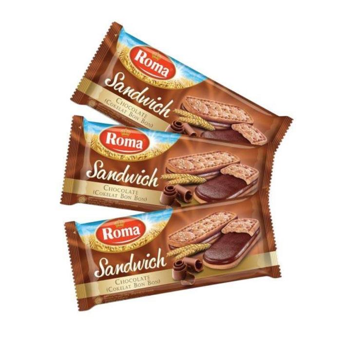 Gambar ROMA SANDWICH COKLAT DAN KACANG 216 GR - Coklat dari Warung Entong undefined Tokopedia