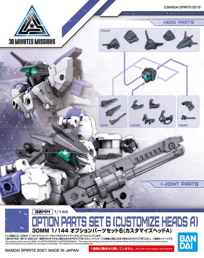 Gambar 30MM Option Parts Set 6 Customized Head A 1/144 Gundam Model kit dari Fleight Shop undefined Tokopedia