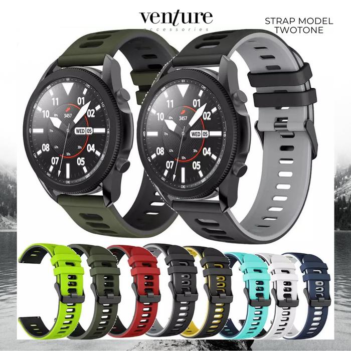 Jual TALI JAM STRAP SAMSUNG GALAXY WATCH 45MM MODEL TWOTONE 22MM