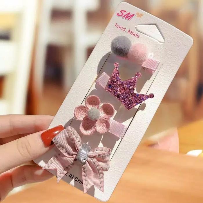 Gambar Jepit Rambut Model Pita / Bunga Ala Korea untuk Bayi Perempuan - B mahkota dari kai toys_NEW undefined Tokopedia