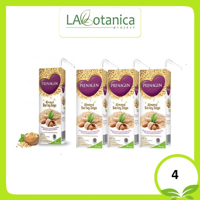 Gambar PRENAGEN MOMMY UHT ALMOND BARLEY SOYA 4 X 200 ML dari Labotanica Bali undefined Tokopedia