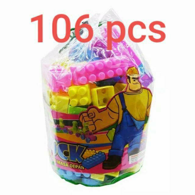 Gambar MAINAN BALOK SUSUN MR BLOCK ISI 106 DAN 136,176 PCS MAINAN BLOCK BRICK - 106 PCS dari Heyy store88 undefined Tokopedia