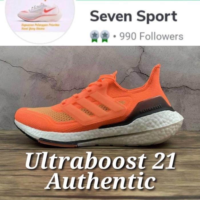 Jual SEPATU LARI ADIDAS ULTRABOOST 21 AUTHENTIC FZ1920 ORANGE