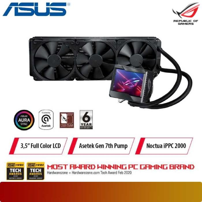 Gambar ASUS ROG RYUJIN II 360 | 360mm all-in-one liquid CPU cooler with LCD dari Nano Komputer undefined Tokopedia