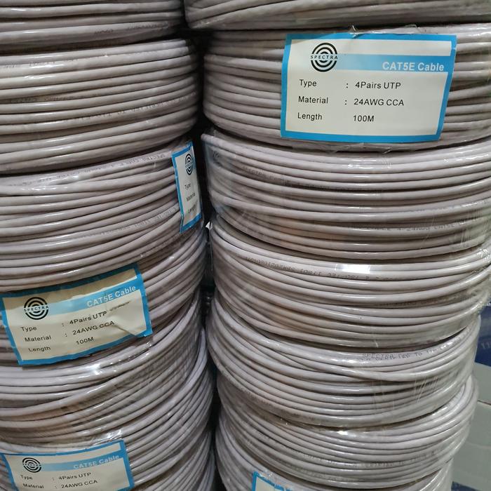 Gambar UTP FTP Cat 5e Spectra Kabel Lan FTP UTP Cat5e Cat 5e Spectra 100M - UTP dari Jalan Online undefined Tokopedia
