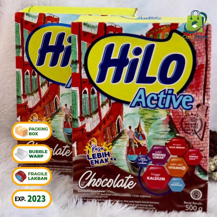 Gambar HiLo Active Chocolate 500 gram - Susu Coklat - Susu Tinggi Kalsium Ren dari Cala Store Sidoarjo undefined Tokopedia