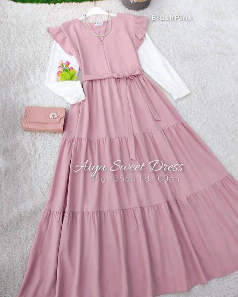 Gambar DRESS TERBARU/gamis remajaAIYU - S, MOUVE dari ND FASHION. undefined Tokopedia