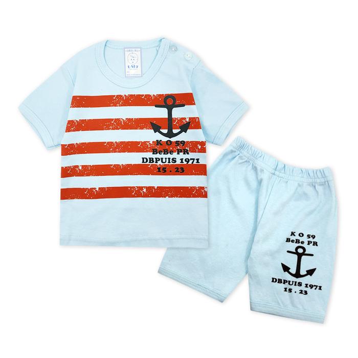 Gambar Wakakids Setelan Bayi Anak Laki Usia 0 - 6 Bulan Motif Jangkar 3776 - Biru Muda dari Wakakids undefined Tokopedia