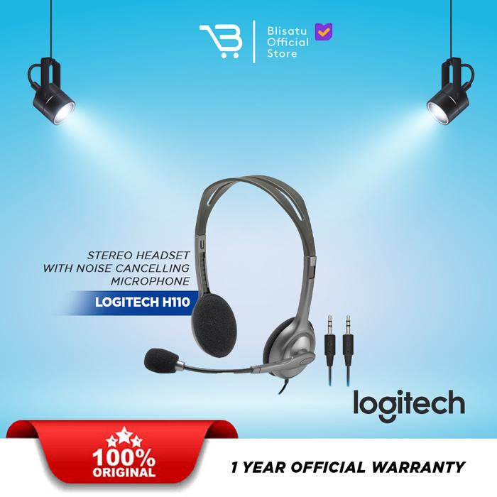 Promo Logitech h110 Stereo Headset garansi 1 tahun - Jakarta Pusat -  BLISATU | Tokopedia