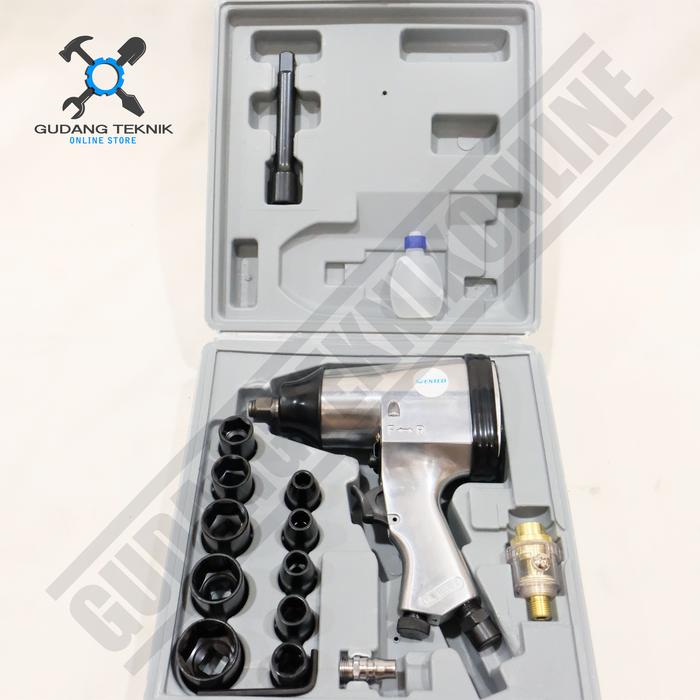 Scfm 7000rpm Air Impact Wrench Kit 1/2 Mega Brand 340nm, 60 OFF