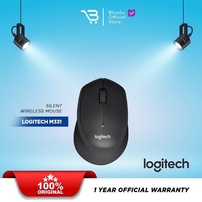 Gambar Logitech M331 Silent Plus Mouse Wireless - Hitam dari Blisatu.id undefined Tokopedia