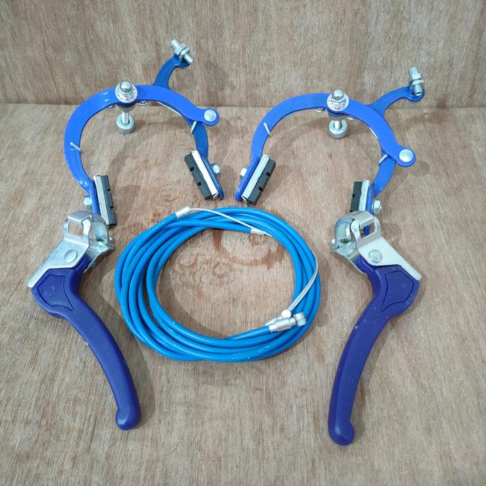Gambar rem sepeda u brake fullset 1set velion - Biru dari Nona & Sinyo undefined Tokopedia