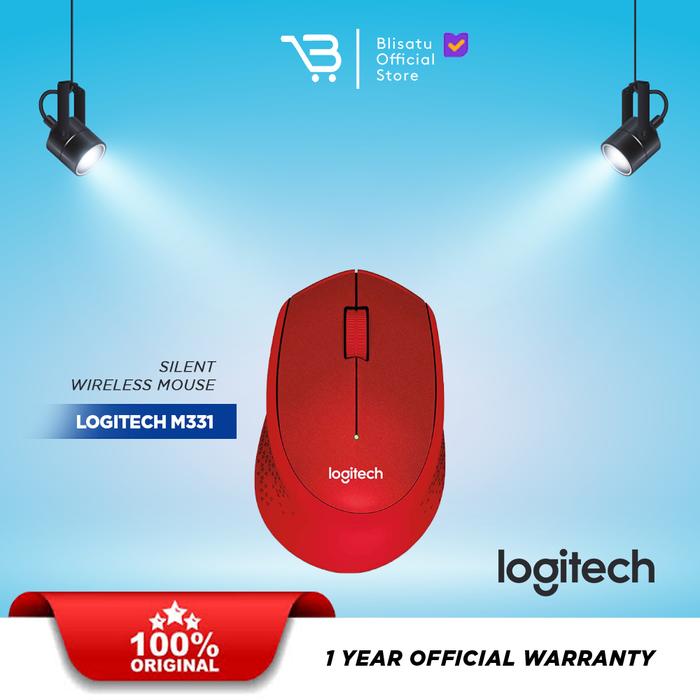 Gambar Logitech M331 Silent Plus Mouse Wireless - Merah dari Blisatu.id undefined Tokopedia