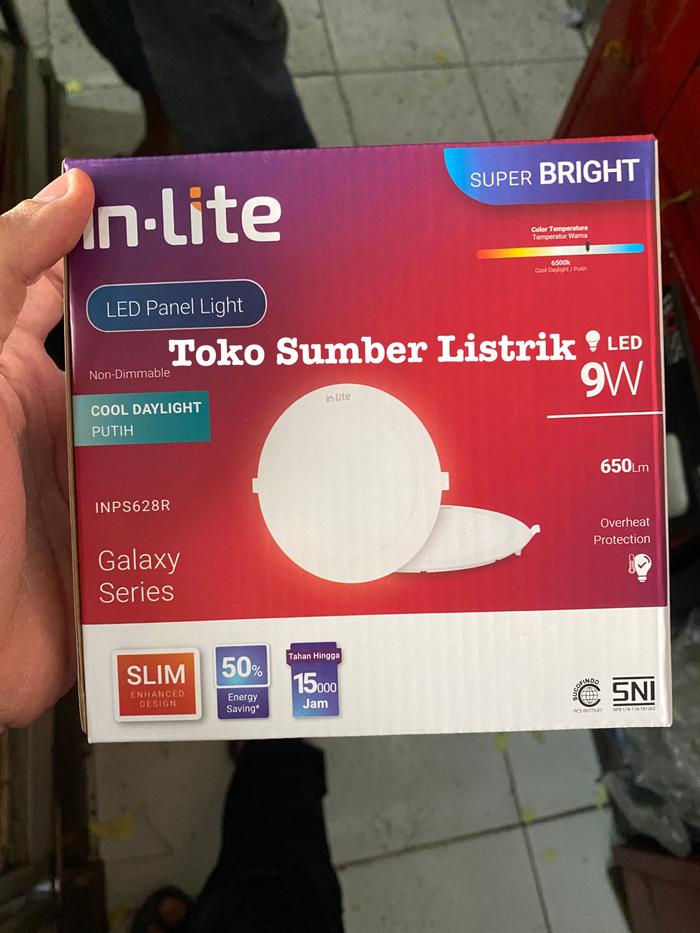 Gambar Lampu LED PANEL INLITE INBO BULAT 9w 9watt 9 w INPS 626R downlight dari Sumber Listrik Sejahtera undefined Tokopedia