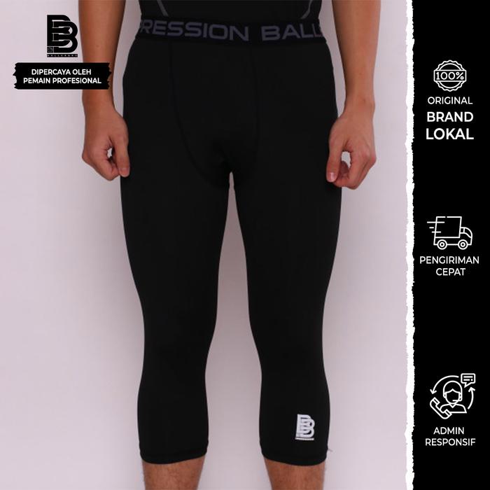 Jual Compression pants 3/4 - Putih, S 