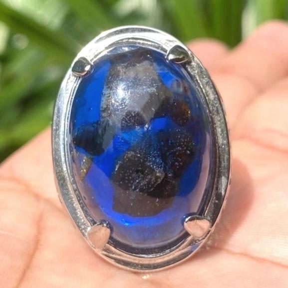 Gambar Cincin Batu Akik Getah Katilayu Biru - 7 dari Rumah Akik undefined Tokopedia