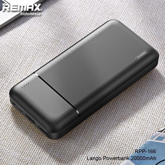 Gambar TRUSTED REMAX LANGO POWER BANK 20000MAH RPP-166 - Hitam dari Pamungkas'shop undefined Tokopedia