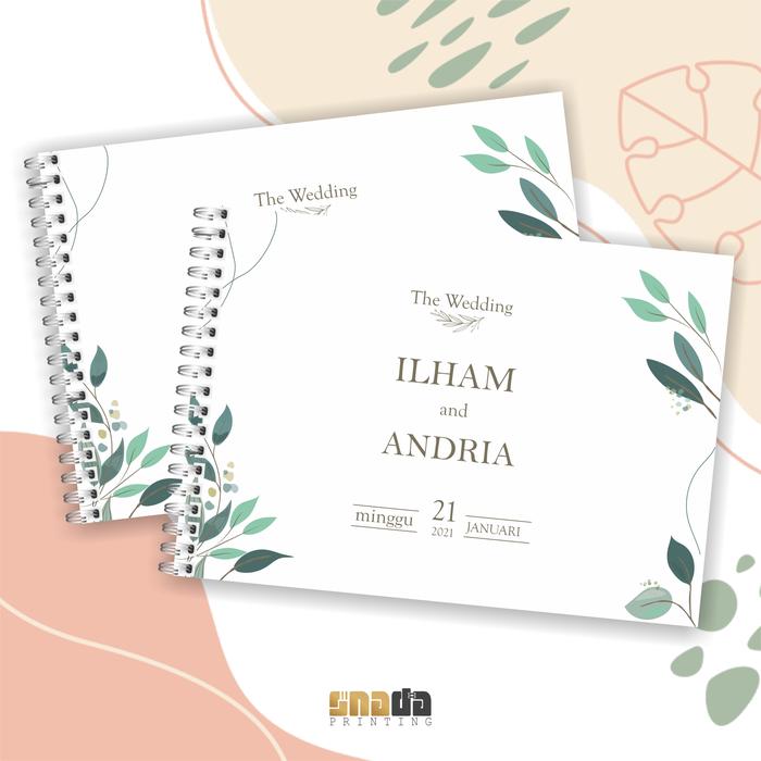 Gambar Buku Tamu Pernikahan CUSTOM / wedding Guest Book / wedding book MODEL softcover - SOFTDSAIN 1, Baris 400 nama dari Snada Printing undefined Tokopedia