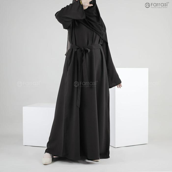 Gambar Abaya Turkey Farrasi / Abaya Basic / Abaya Dress Polos / Abaya Turki - Hitam, S dari Tokomuslim.co.id undefined Tokopedia