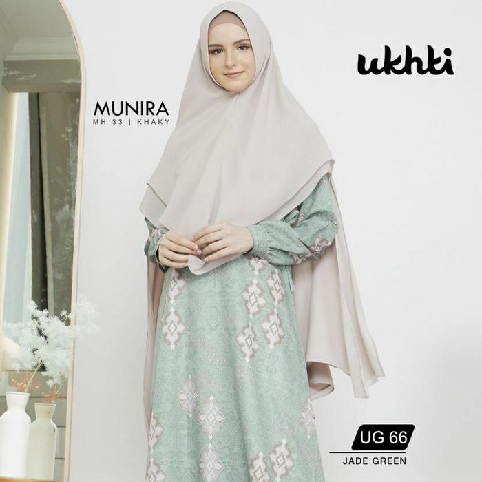 Gambar Limited!!! gamis ukhti UG 66 rose crepe motif batik premium - original - Jade green, S dari rumah hijab syari92 undefined Tokopedia