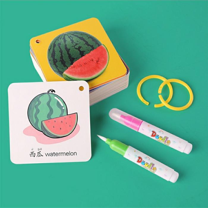 Gambar Flash card magic water reusable - Buah dari Benedictopedia undefined Tokopedia