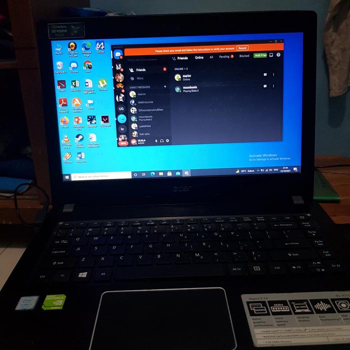 Gambar Laptop Acer Intel Core i7 7500U 7th Gen RAM 16 GB Aspire E14 E5 - 475G dari TOKOULALA undefined Tokopedia